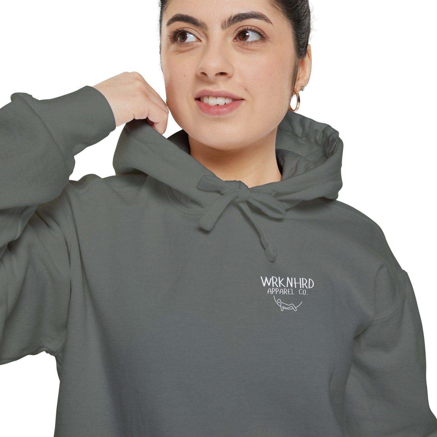 WRKNHRD Logo Basic Grey Hoodie