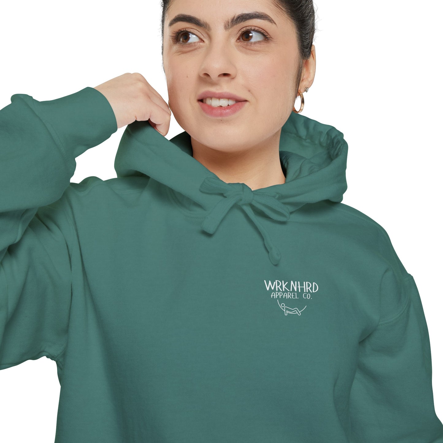 WRKNHRD Logo Basic Light Green Hoodie