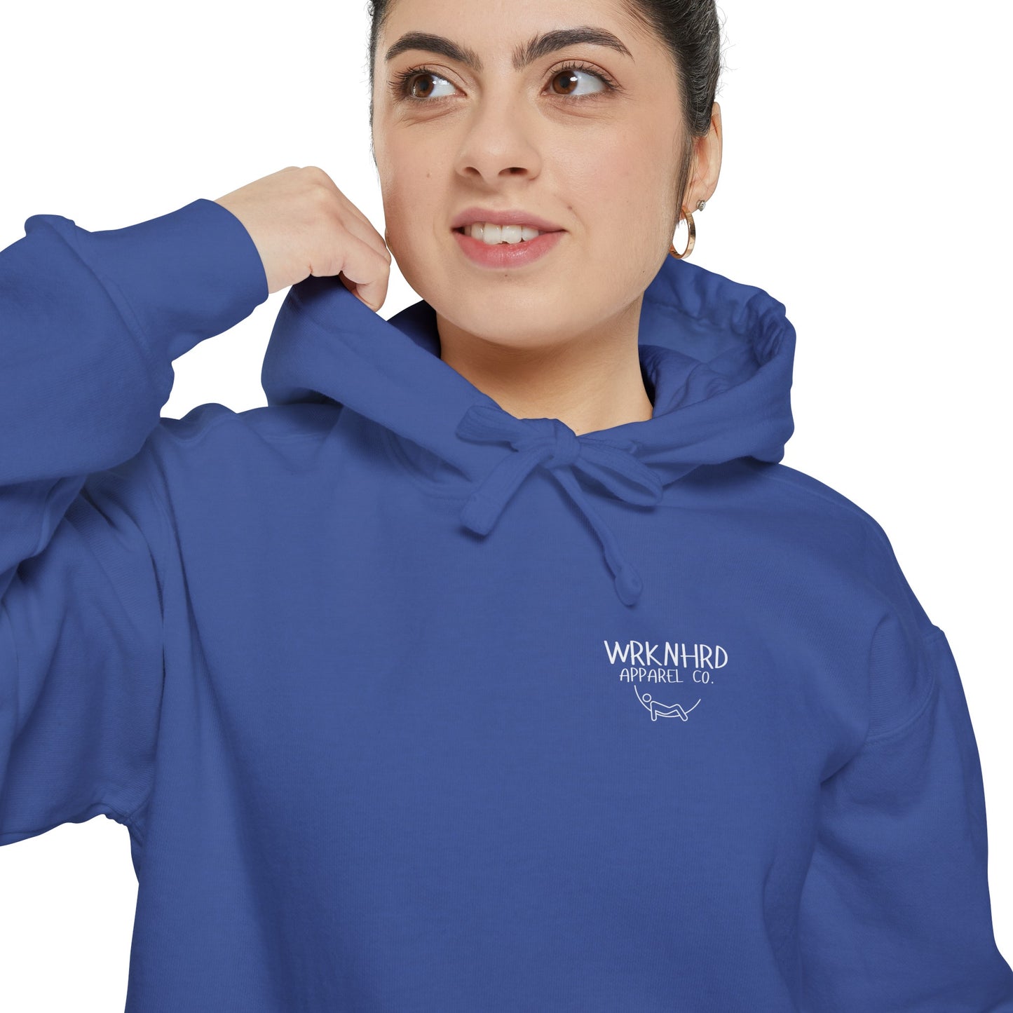 WRKNHRD Logo Flo Blue Hoodie