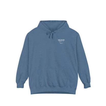 WRKNHRD Logo Blue Jean Hoodie