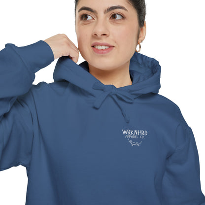 WRKNHRD Logo True Navy Hoodie