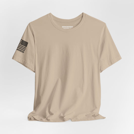 WRKNHRD Basic Tan Short Sleeve Tee