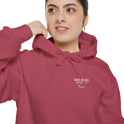 WRKNHRD Logo Crimson Hoodie